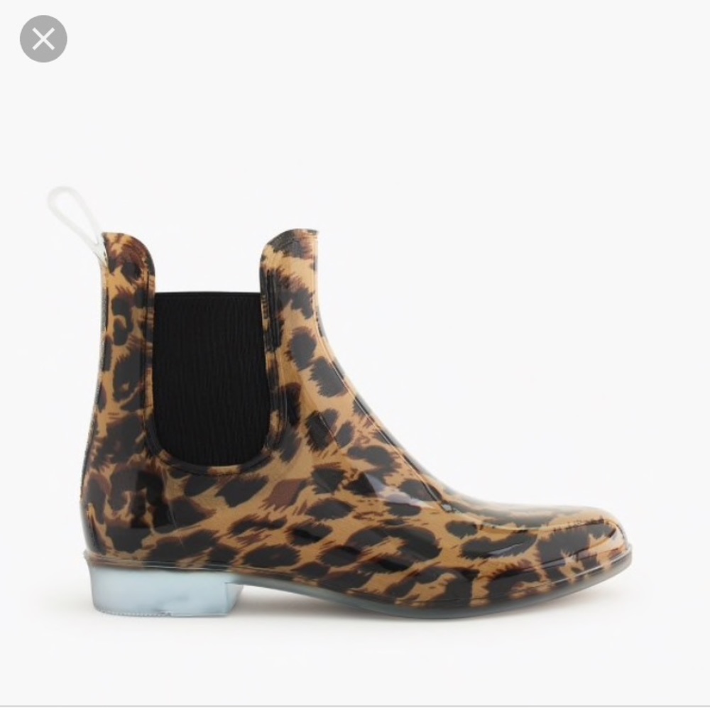 J.Crew Leopard Print Rain Boots